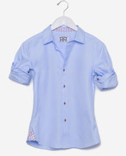 Tailored - Blue Oxford with Red/Blue Contrast Check