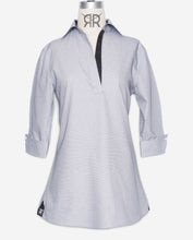 Tunic - White with Black Fine Check