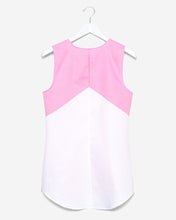 Sleeveless - Pink and White Colorblock