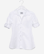 Tailored - White with Plaid Elbow Patch