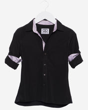 Tailored - Black with Purple Contrast