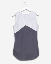 Sleeveless - Charcoal Blue Birdseye Check