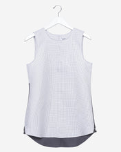 Sleeveless - Charcoal Blue Birdseye Check