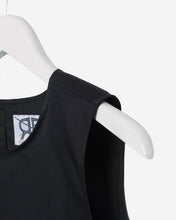 Sleeveless - Black Oxford