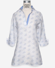 Tunic - Blue Paisley Linen