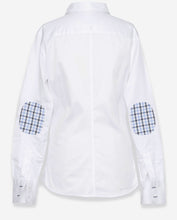 Tailored - White with Plaid Elbow Patch