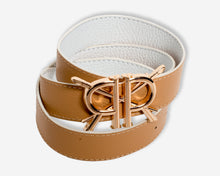 White Pebble Grain Strap with Rose Gold Buckle