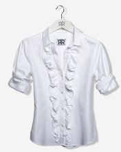 Tailored - White Twill Ruffle